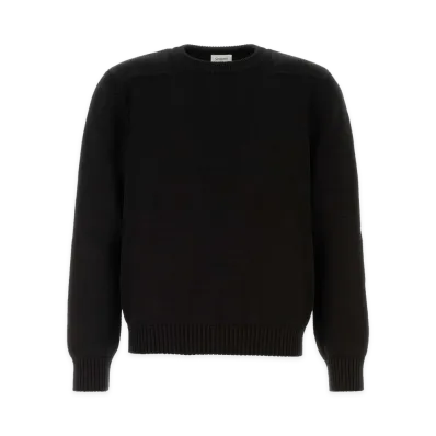 Saint Laurent Cotton Sweater "Black"