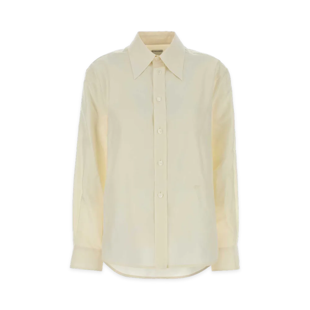 Bottega Veneta Women's Silk Shirt "Parchment (Panna)/Cream"
