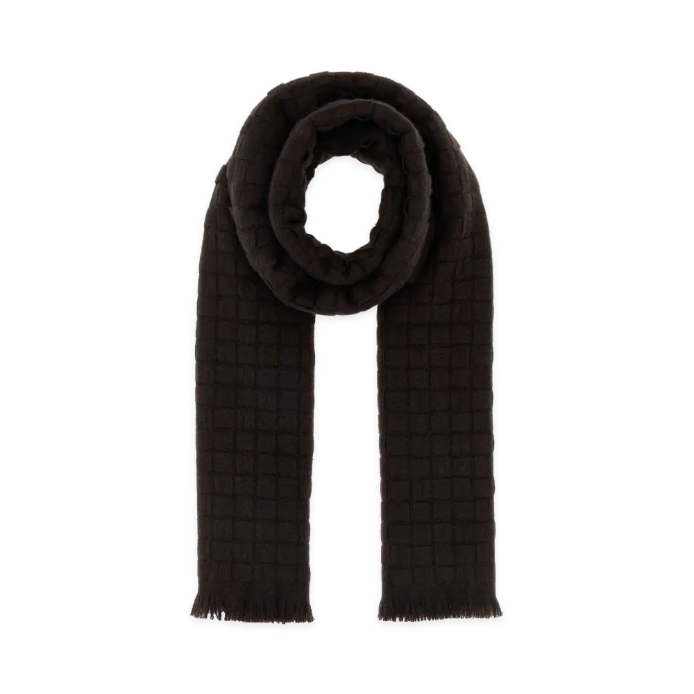 Bottega Veneta Cashmere Scarf "Dark Brown"