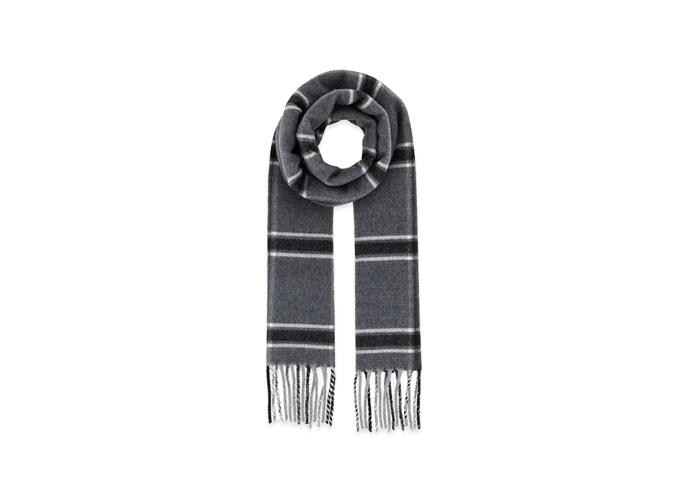 GUCCI Tartan Wool Cashmere Scarf "Flanner"