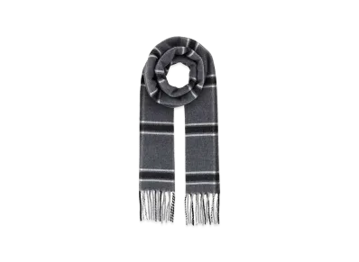 GUCCI Tartan Wool Cashmere Scarf "Flanner"