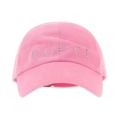 GUCCI Women's Cotton Baseball Cap "Pink"