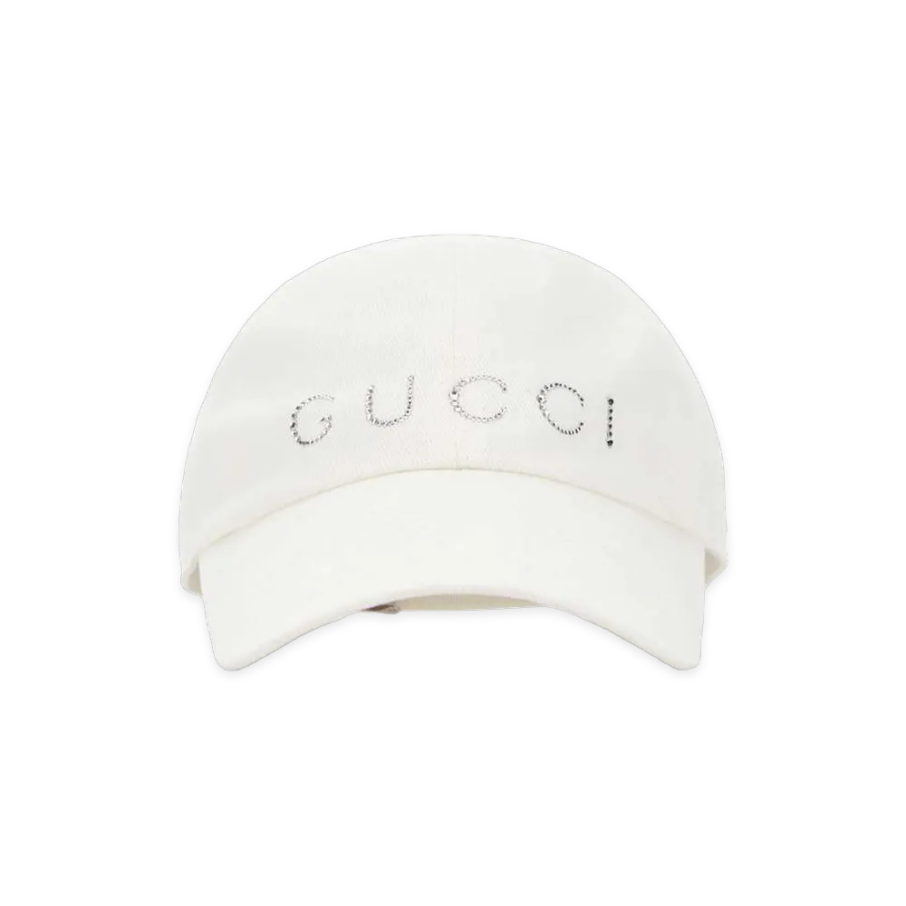 GUCCI Women's Cotton Baseball Cap "White"