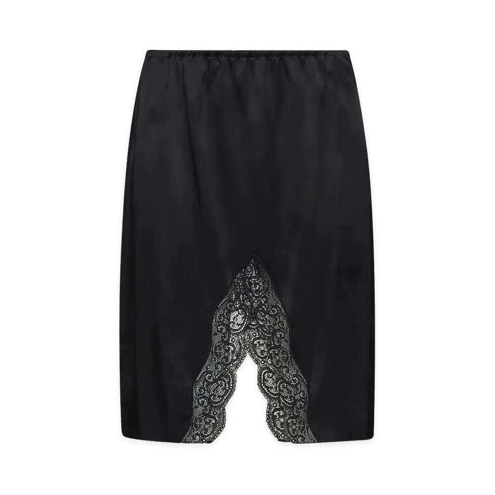 Saint Laurent Women's Split Slip Skirt "Black"