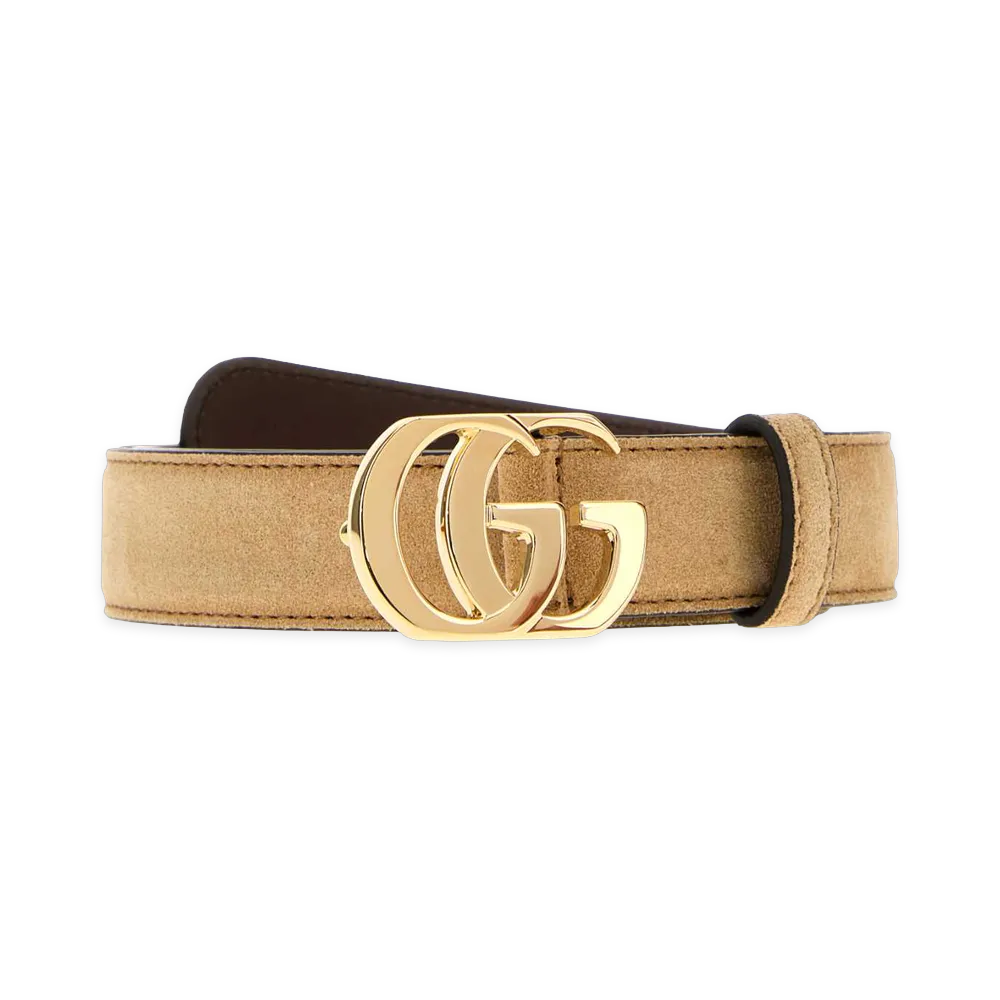 GUCCI Women's Suede Belt "Beige"