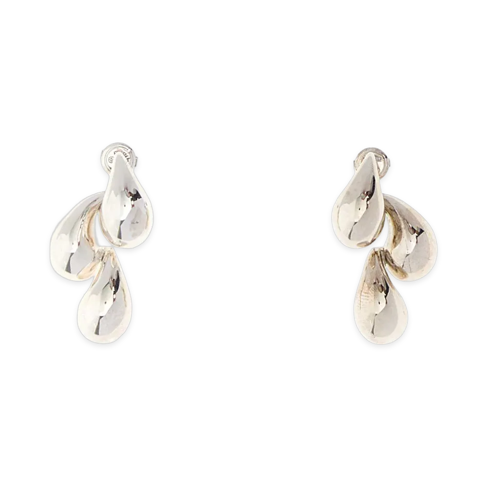 Bottega Veneta Women's 3 Drops Earrings "Silver"
