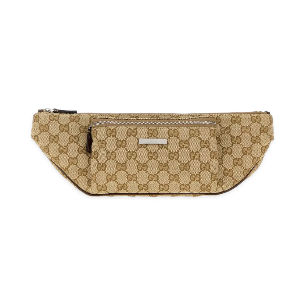 GUCCI GG Fabric Flatpack Belt Bag "Brown"