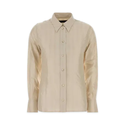 GUCCI Women's Silk Shirt "Beige"