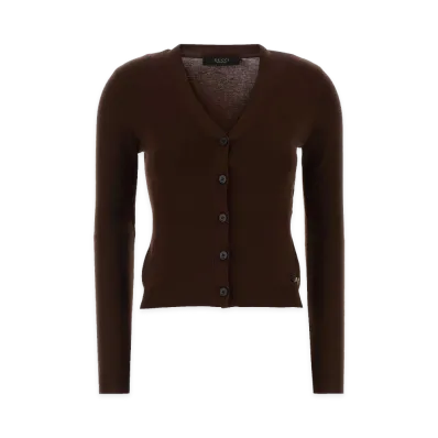GUCCI Women's Wool Cardigan "Brown"