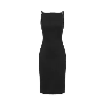 GUCCI Women's Fine Silk Faille Dress with Tag "Black"