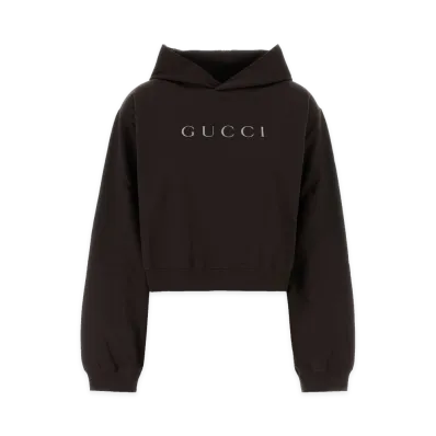 GUCCI Women's Cotton Oversize Sweatshirt "Brown"