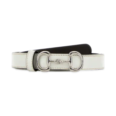 GUCCI Women's Leather Belt "White"