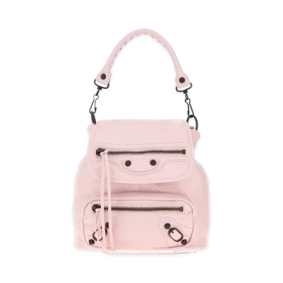 BALENCIAGA Women's Leather Mini Le City Backpack "Pink"