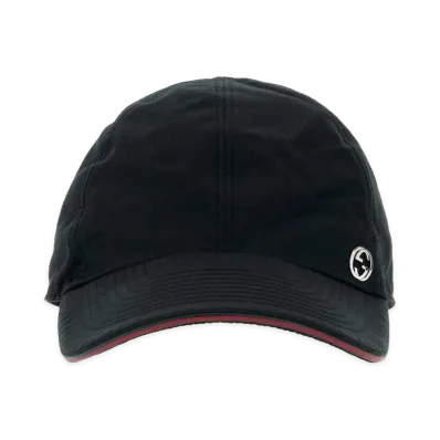 GUCCI Cotton Blend Baseball Cap "Black"