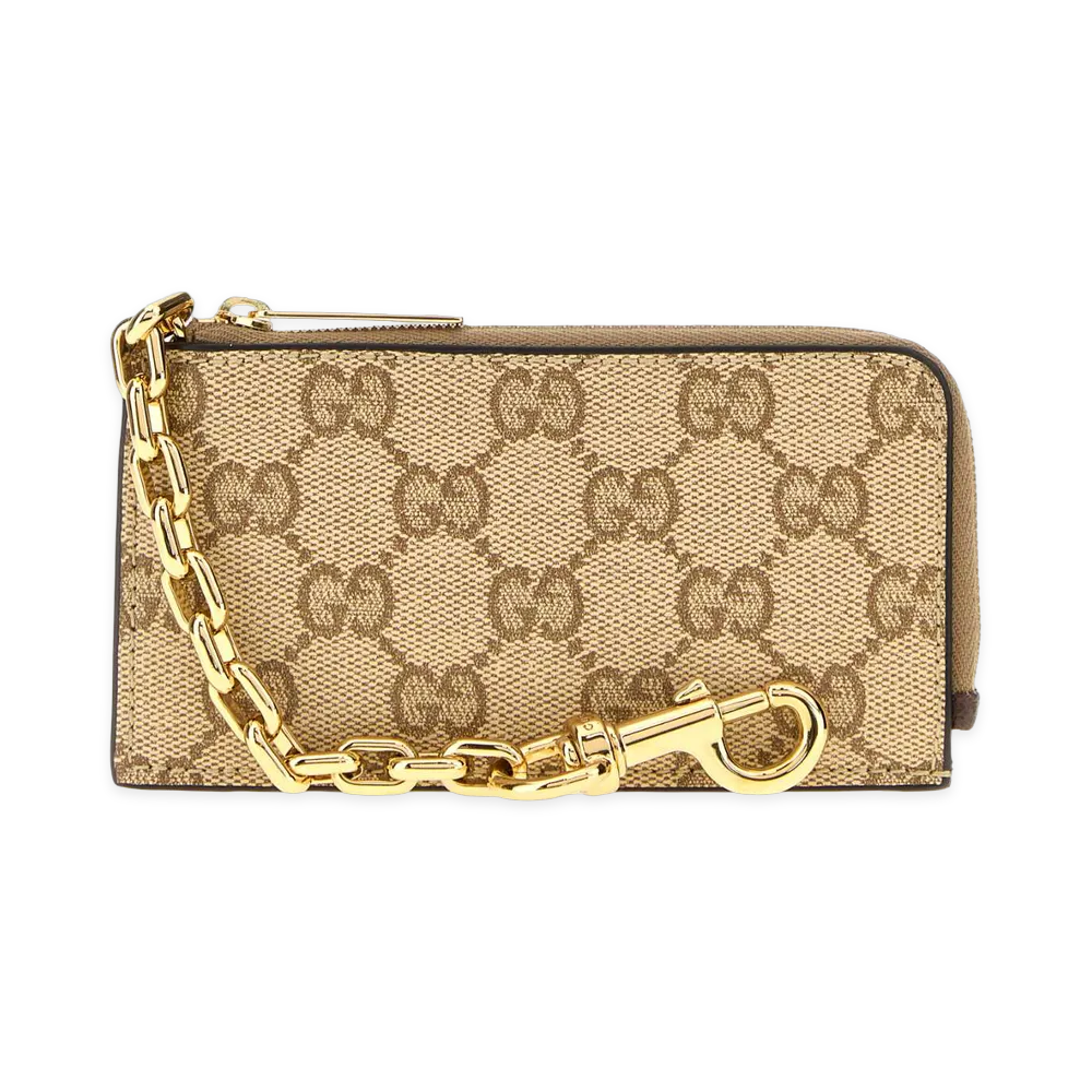 GUCCI GG Fabric Coin Purse "Beige"