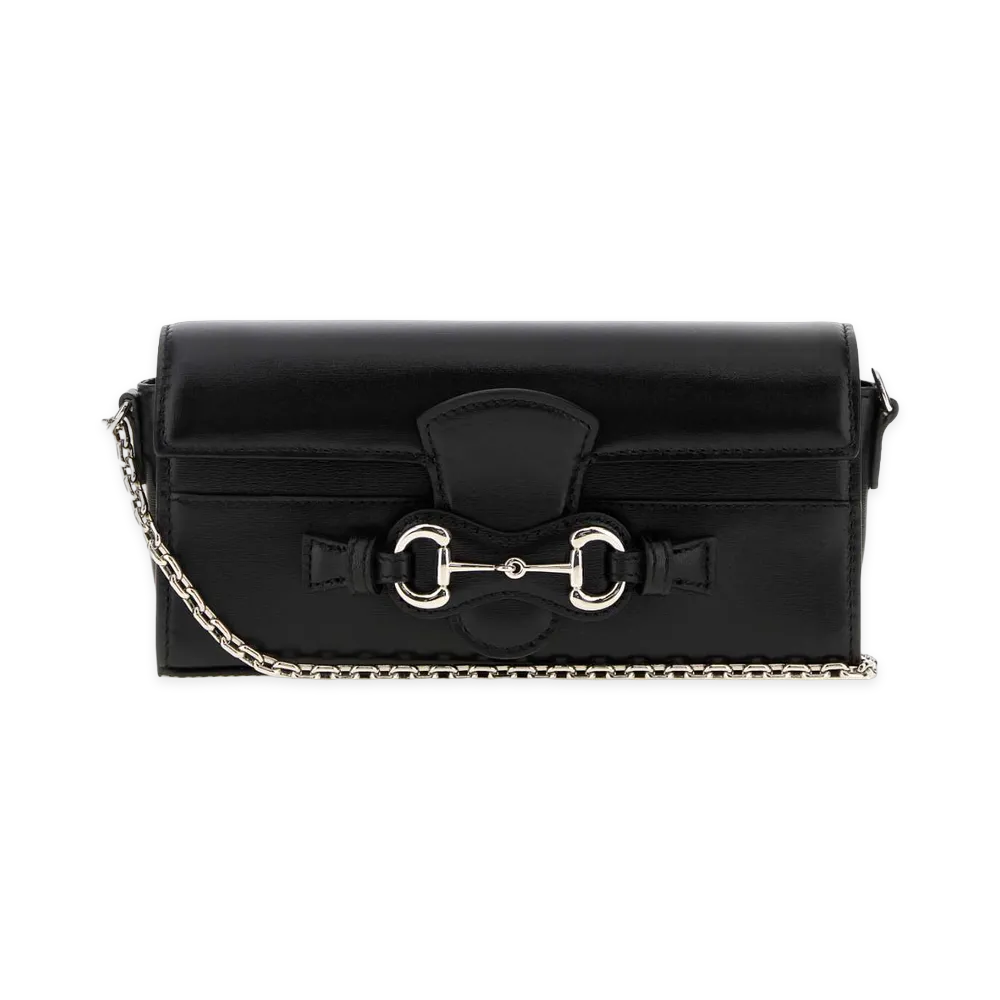 GUCCI Women's Leather Crossbody Bag "Black"