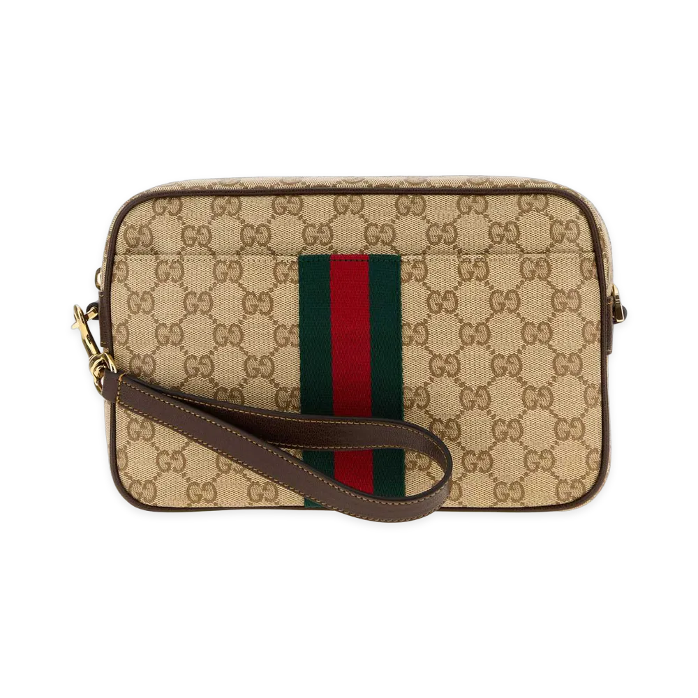 GUCCI GG Canvas Small Crossbody Bag "Beige"