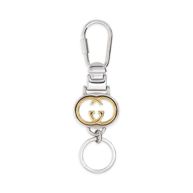 GUCCI TwoTone Metal Keyring "Silver"