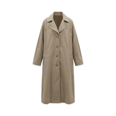GUCCI Women's Washed Matte Nylon Trench Coat "Beige"