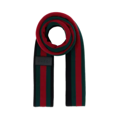 GUCCI Wool Scarf "Black"