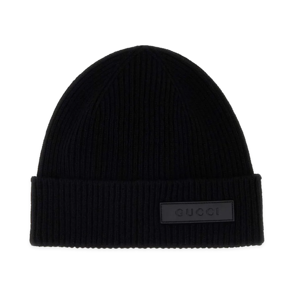 GUCCI Wool Beanie Hat "Black"