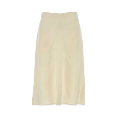 Bottega Veneta Women's Satin Skirt "Parchment (Panna)/Cream"