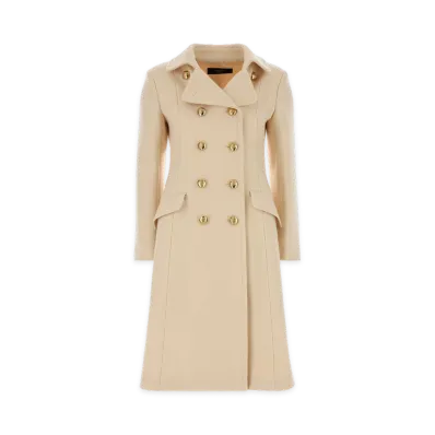 GUCCI Women's Wool Blend Coat "Ivory"