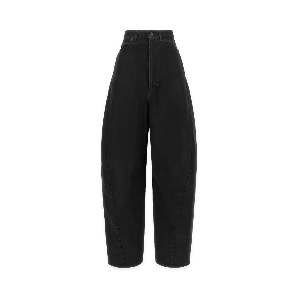 BALENCIAGA Women's Barrel Leg Jeans "Black"