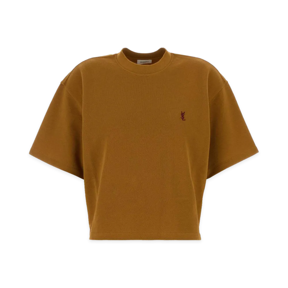 Saint Laurent Women's Cassandre Oversized T-Shirt "Orange"