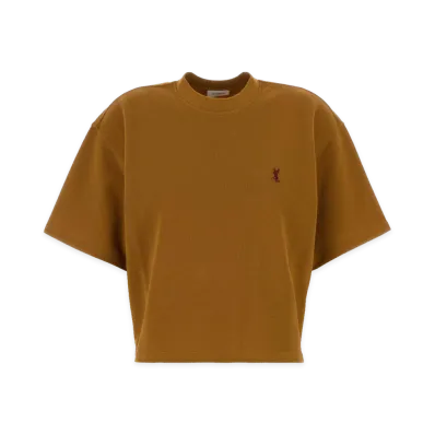 Saint Laurent Women's Cassandre Oversized T-Shirt "Orange"