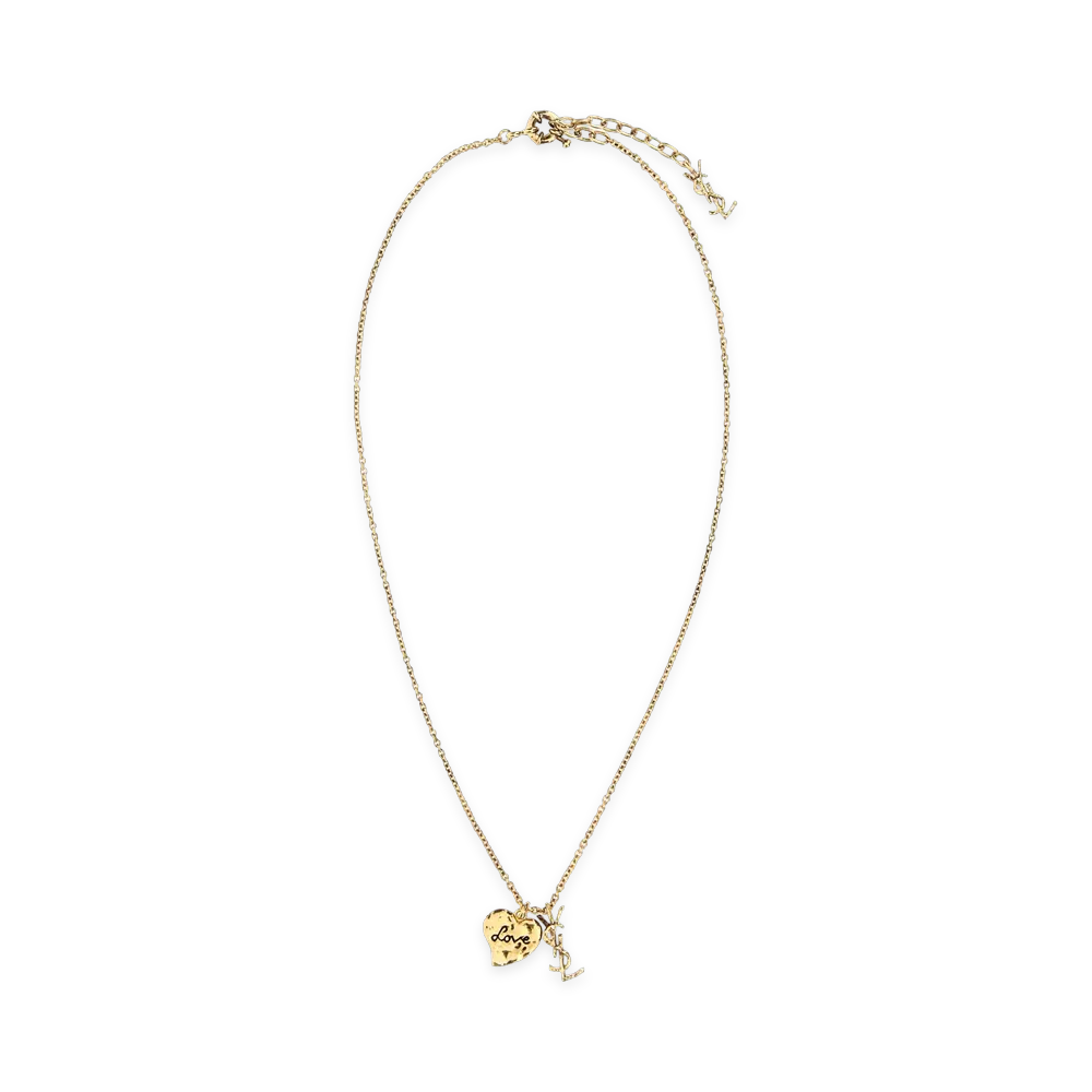 Saint Laurent Women's Collier Charms Coeur "Gold"