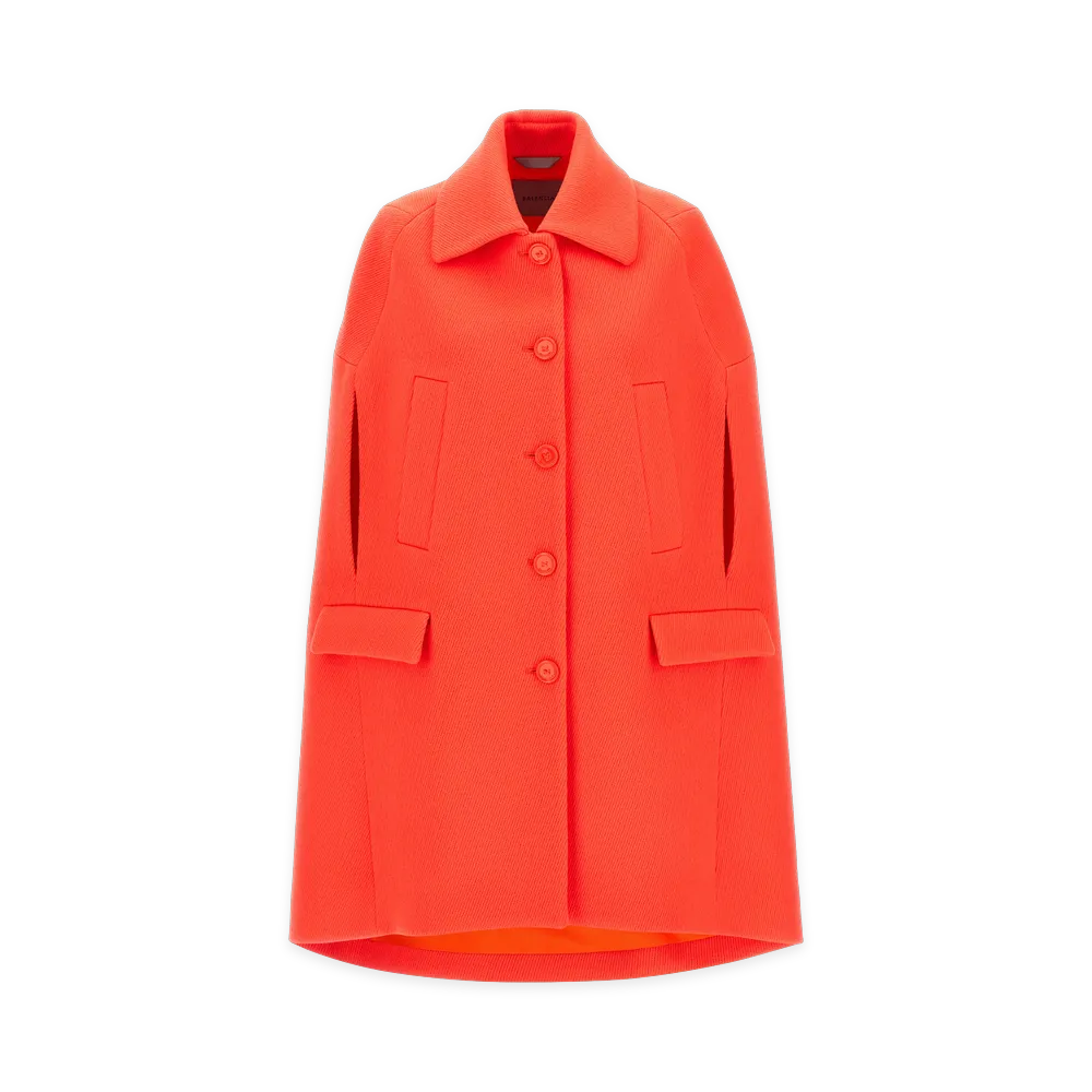 BALENCIAGA Women's Cape Coat "Orange"