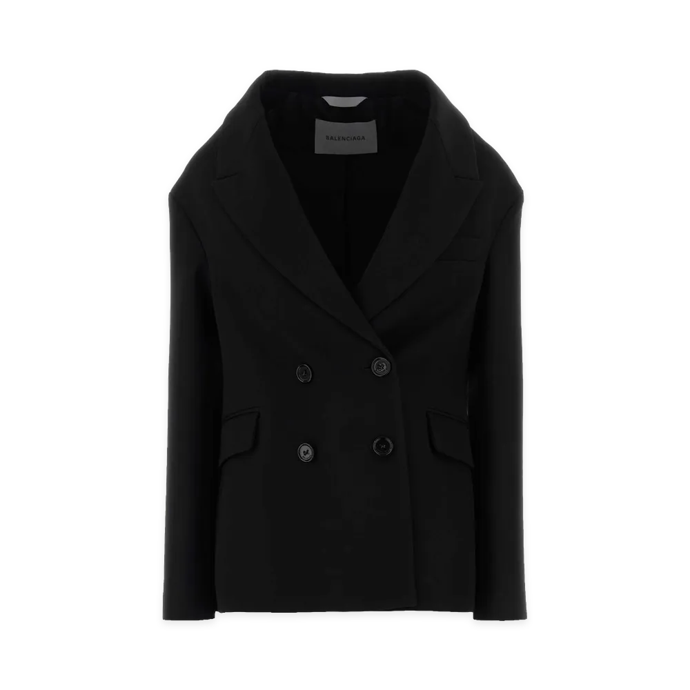 BALENCIAGA Women's Wool Blazer "Black"