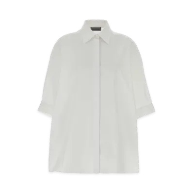 BALENCIAGA Women's Poplin Oversize Shirt "White"