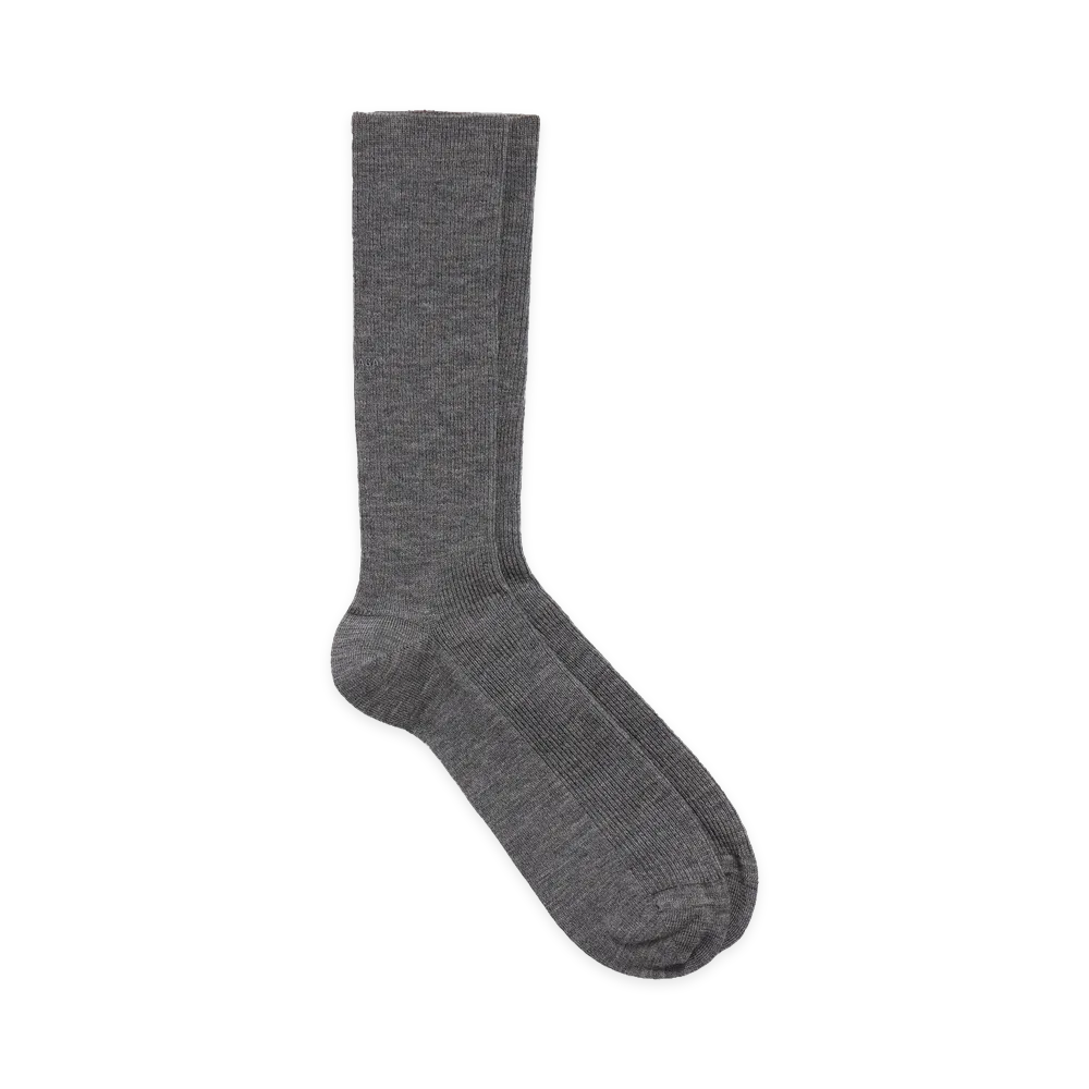 BALENCIAGA Women's Calze Alte In Lana A Coste "Gray"