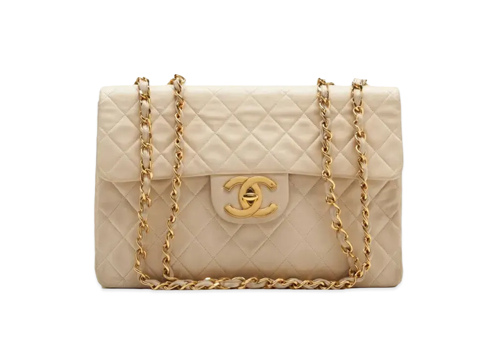 CHANEL Deca Coco Matelasse W Chain Lambskin "Beige/Gold"