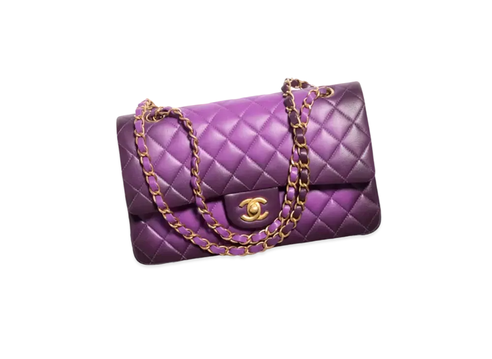 CHANEL Classic 11.12 Handbag Gradient Lambskin & Gold-Tone Metal "Purple"