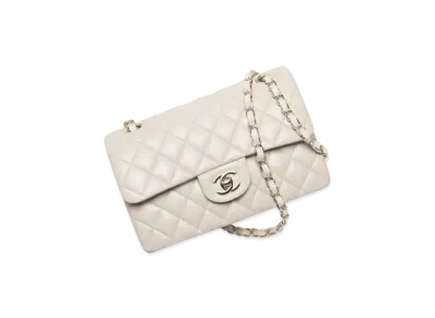 CHANEL Small Classic Handbag Lambskin & Gold-Tone Metal "Beige"