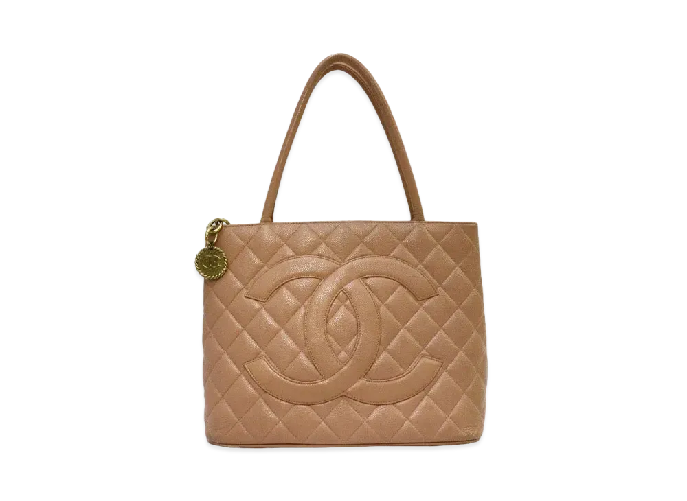 CHANEL Reprint Tote Caviarskin "Brown/Gold"