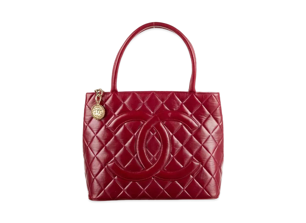 CHANEL Reprint Tote Lambskin "Red/Gold"