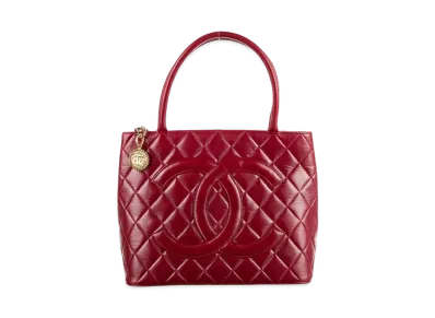 CHANEL Reprint Tote Lambskin "Red/Gold"