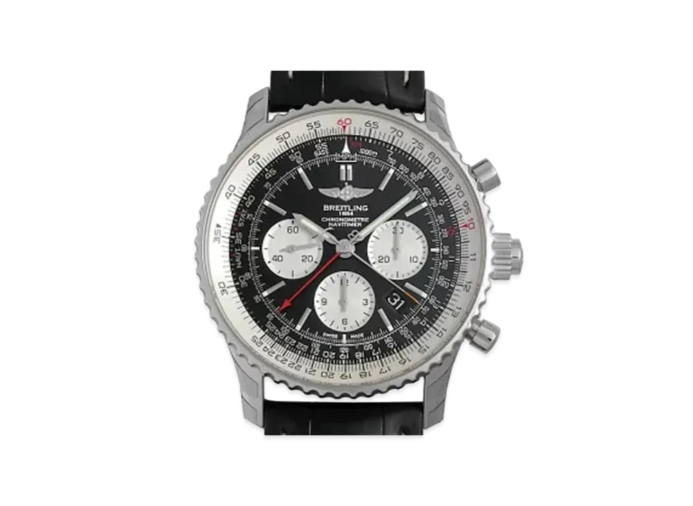 Breitling Navitimer 1 B03 Chronograph Rattrapante "Black/Stainless Steel"