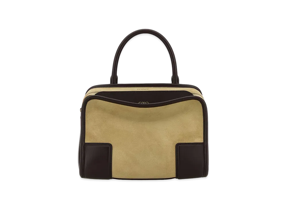 LOEWE Women's Suede Small Amazona 180 Handbag "Beige"