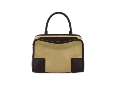 LOEWE Women's Suede Small Amazona 180 Handbag "Beige"