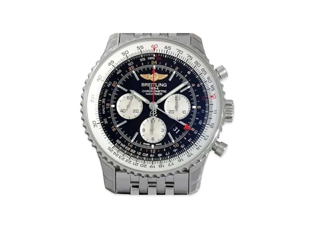 Breitling Navitimer GMT "Black/Stainless Steel"