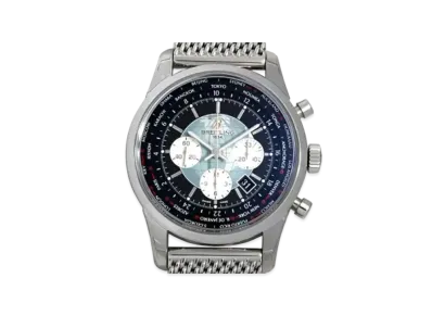 Breitling Transocean Chronograph Unitime "Black/Stainless Steel"