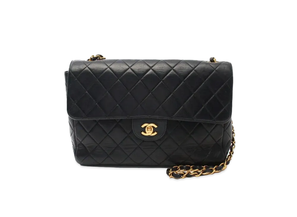 CHANEL Deca Coco Matelasse W Chain Lambskin "Black/Gold"