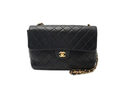 CHANEL Deca Coco Matelasse W Chain Lambskin "Black/Gold"