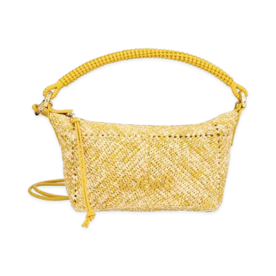 LOEWE Women's Cala Mini Bag In Melange Raffia "Yellow"