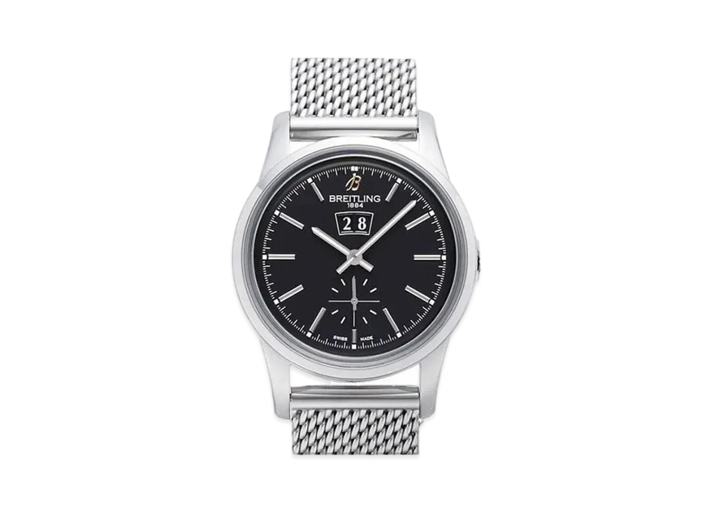 Breitling Transocean 38 "Black/Stainless Steel"